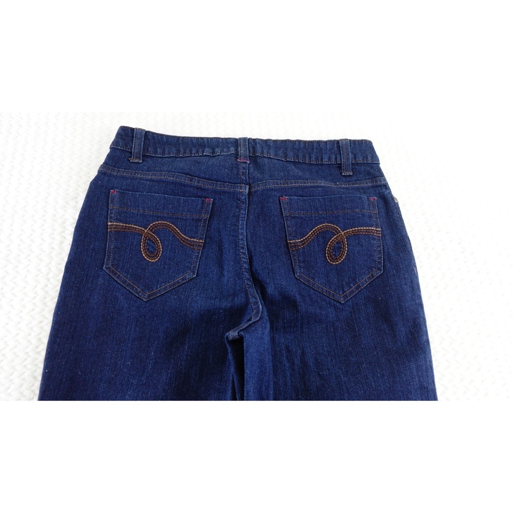 Smiths Dungrees Bootcut Jeans Medium Dark Wash Denim Cotton size 6 - Picture 5 of 12